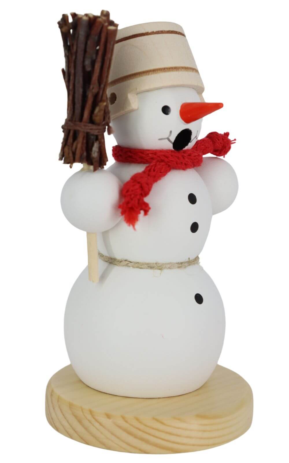 Räuchermännchen Schneemann mit Besen, 13 cm, farbig von Ralf Zenker_2