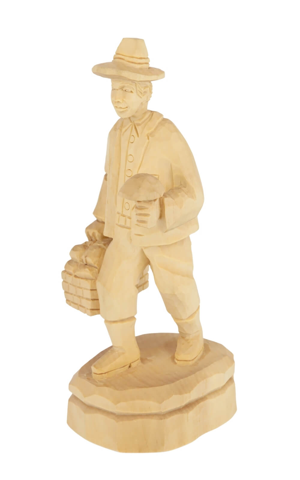 Pilzsucher, geschnitzt, 20 cm von Schnitzkunst aus dem Erzgebirge_3