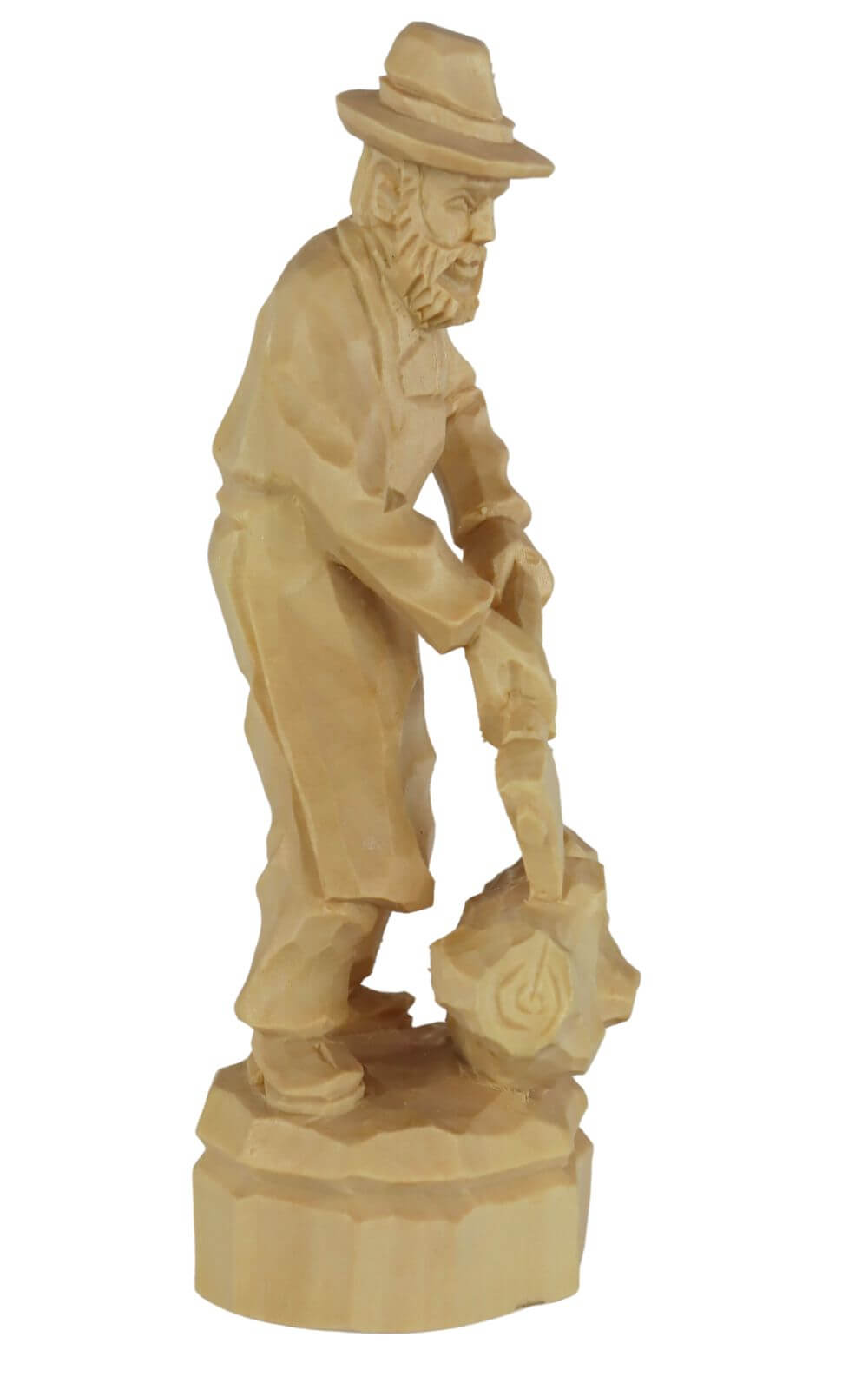 Holzfäller, 12 cm, natur, geschnitzt von Schnitzkunst aus dem Erzgebirge_2