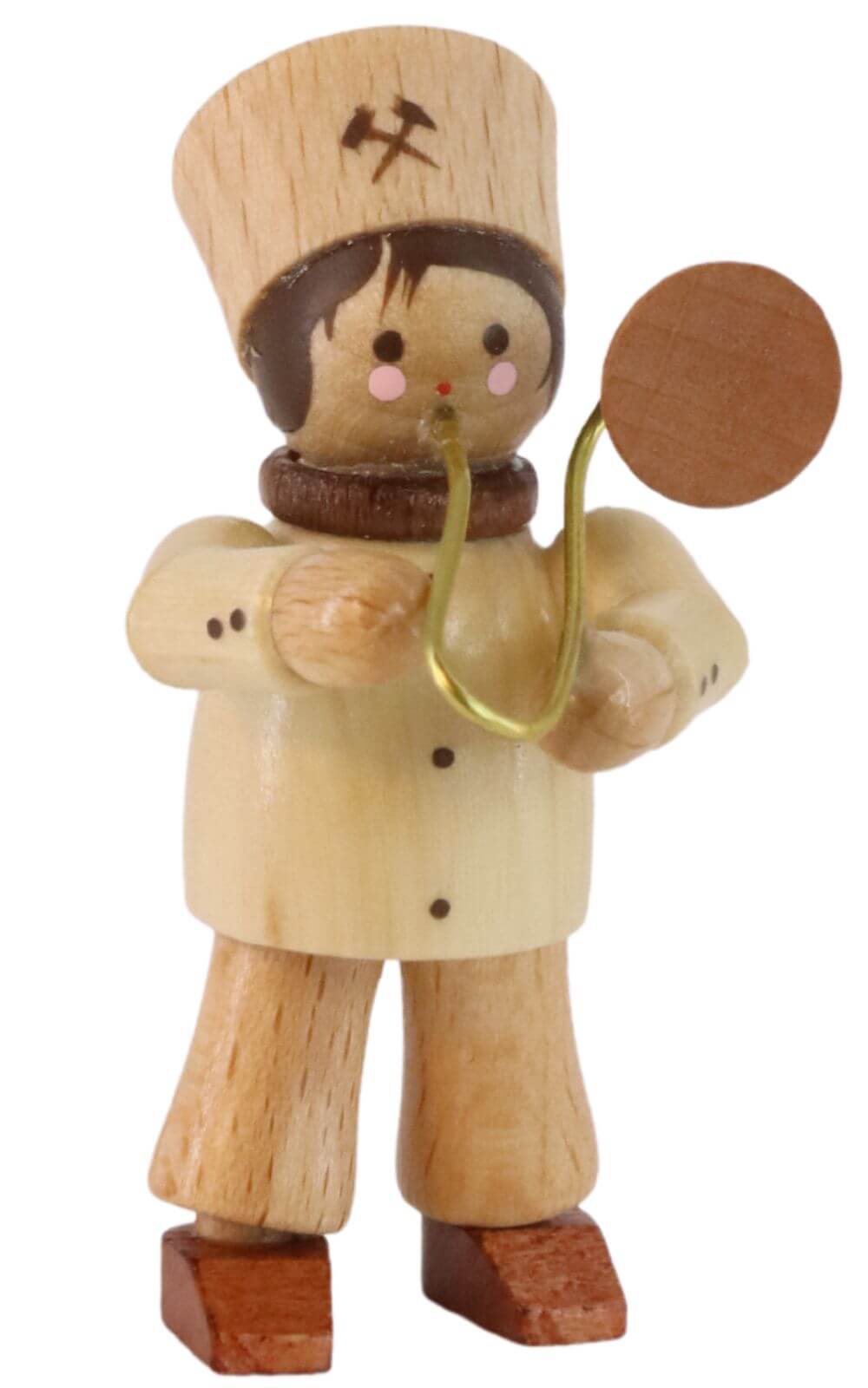 Miniatur Bergmann mit Posaune, 5 cm von Romy Thiel