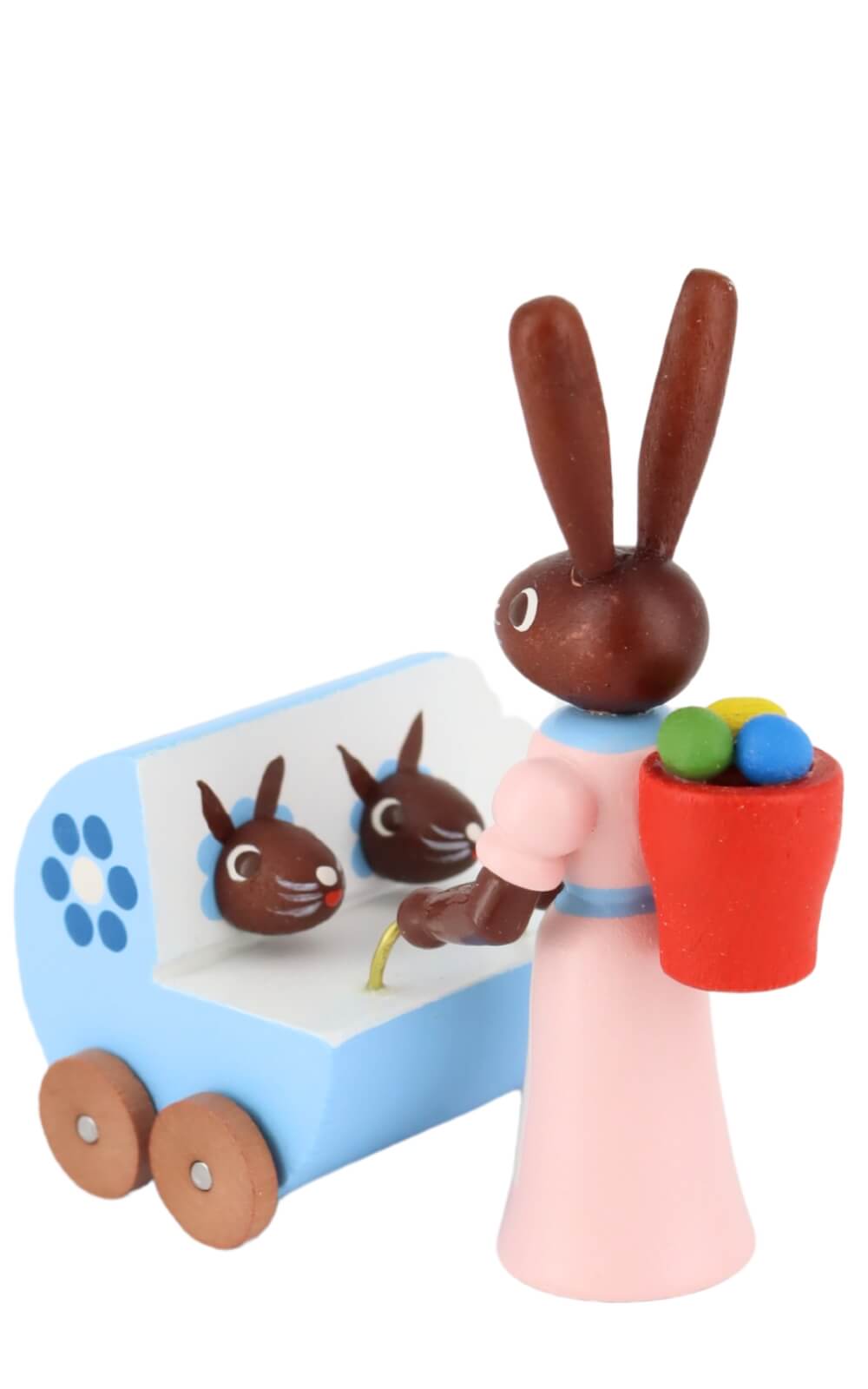 Osterhase Hasenmutter mit blauem Zwillingswagen von Stephan Kaden_3
