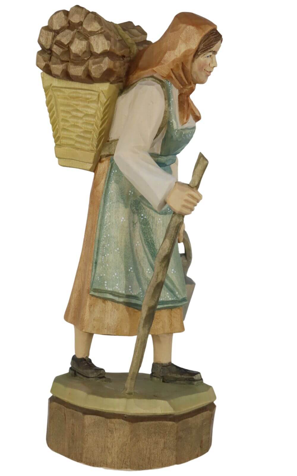 Waldfrau, geschnitzt, farbig, 20 cm von Schnitzkunst aus dem Erzgebirge_1