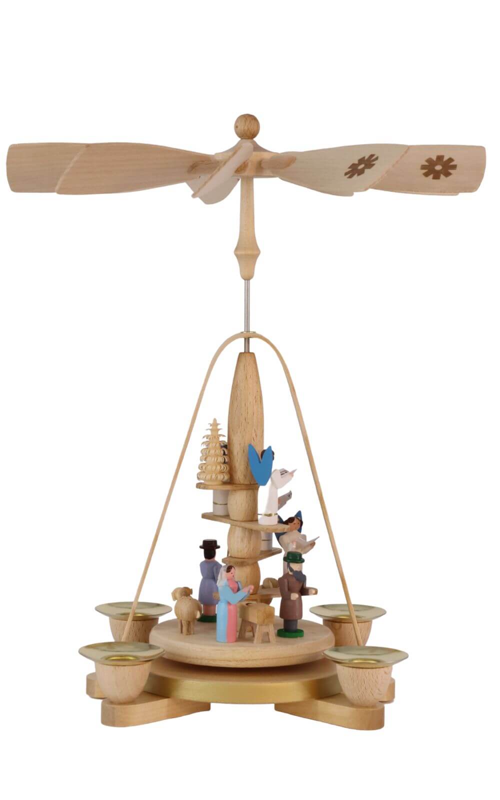 Weihnachtspyramide Engeltreppe mit Christi Geburt, 28 cm von Richard Glässer_2