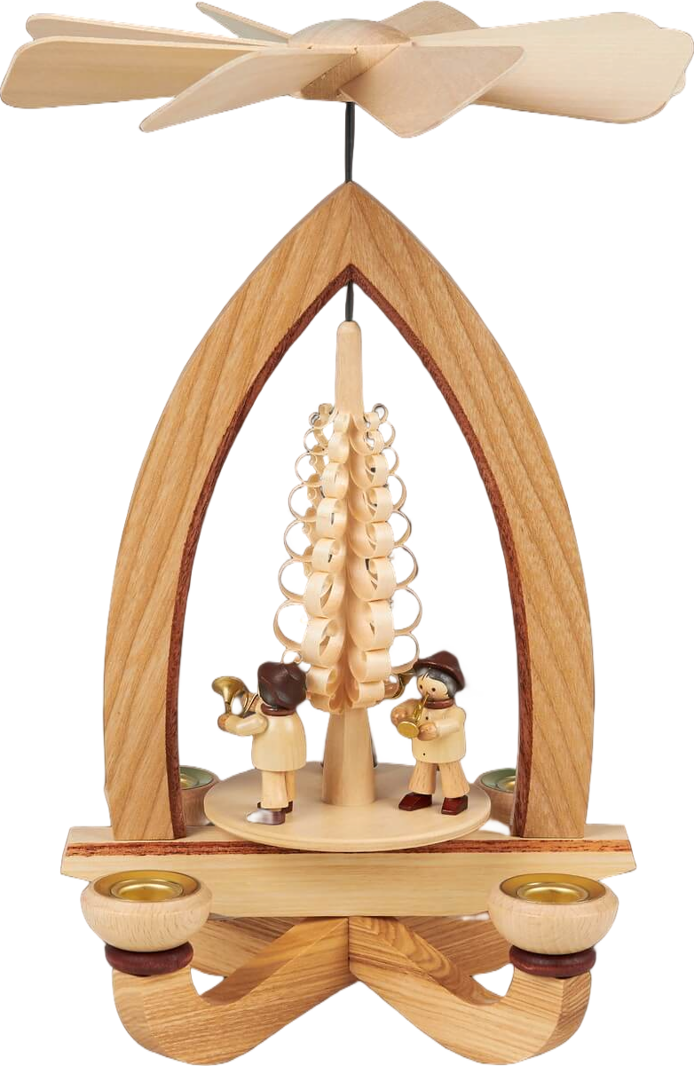 Weihnachtspyramide Bläsertrio, 28 cm von Heinz Lorenz