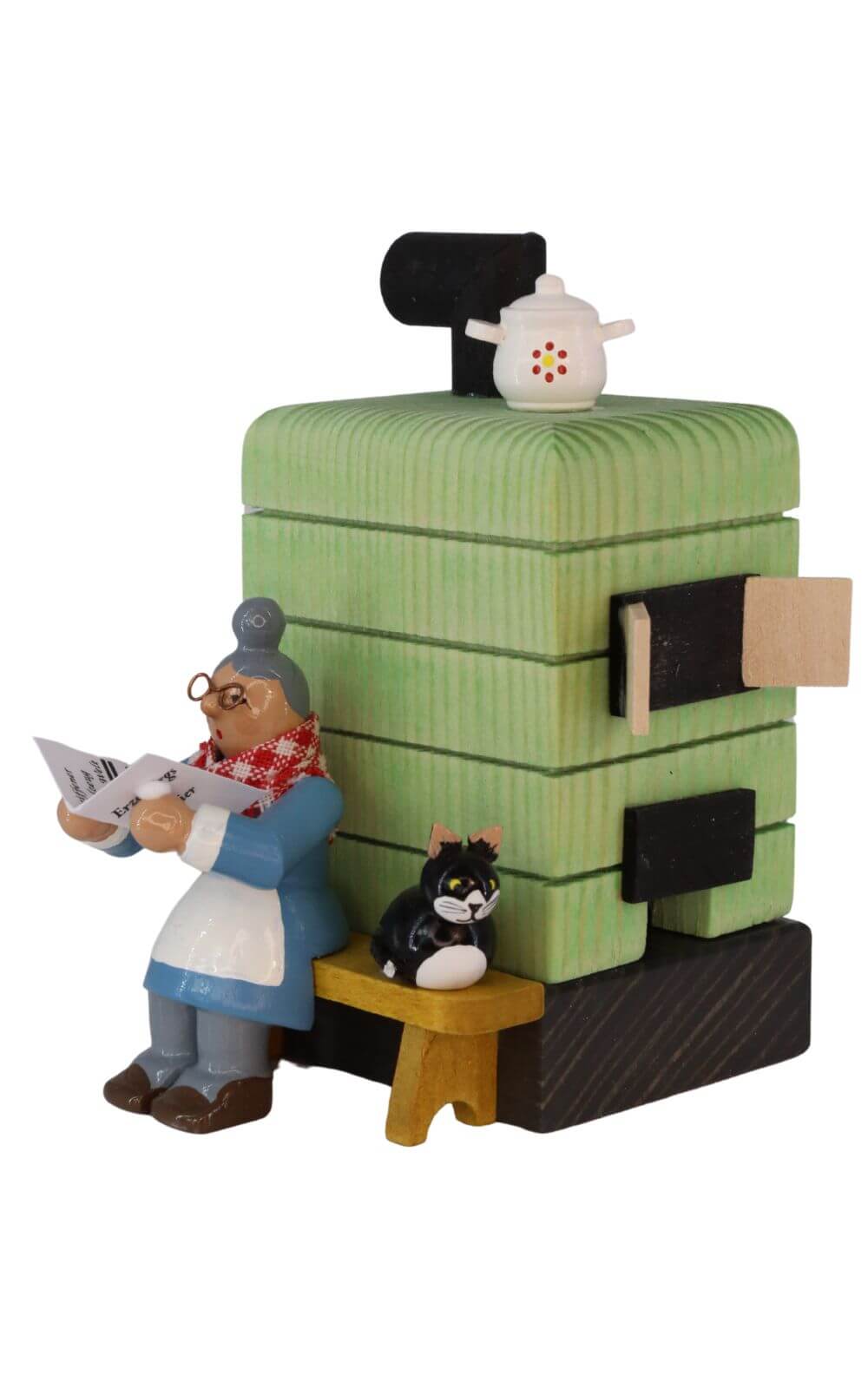 Räuchermännchen Oma am Kachelofen, 10 cm von Richard Glässer