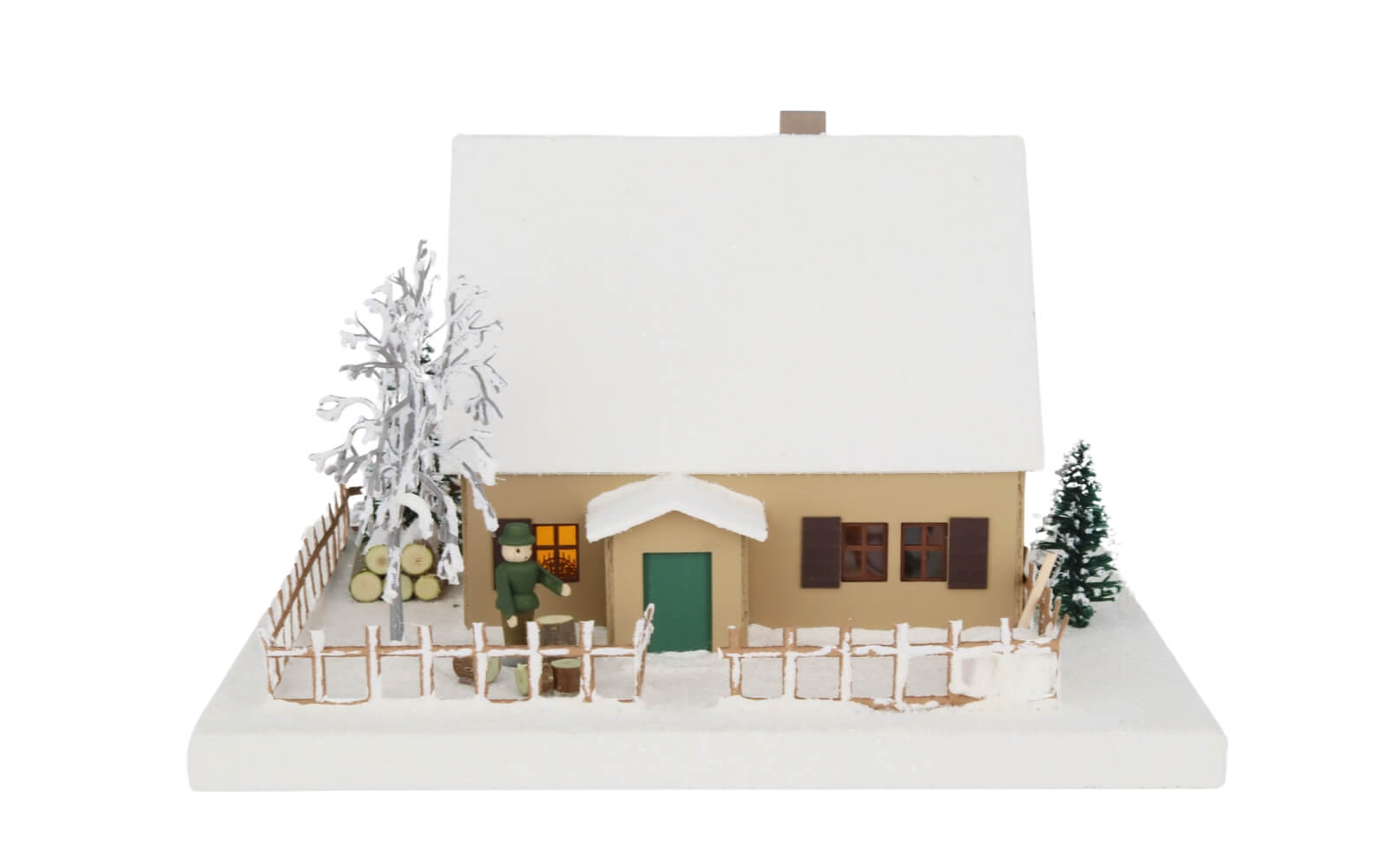 Lichterhaus Erzgebirgshaus mit Weihnachtsstube, klein, 12 cm von Birgit Uhlig_1