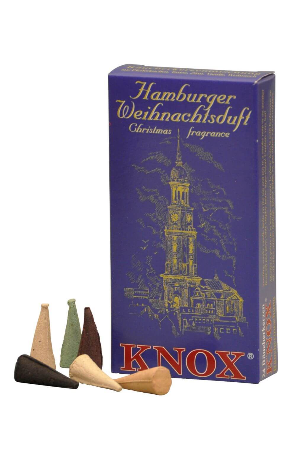 Räucherkerzen - Hamburger Weihnachtsduft, 24 Stück von KNOX