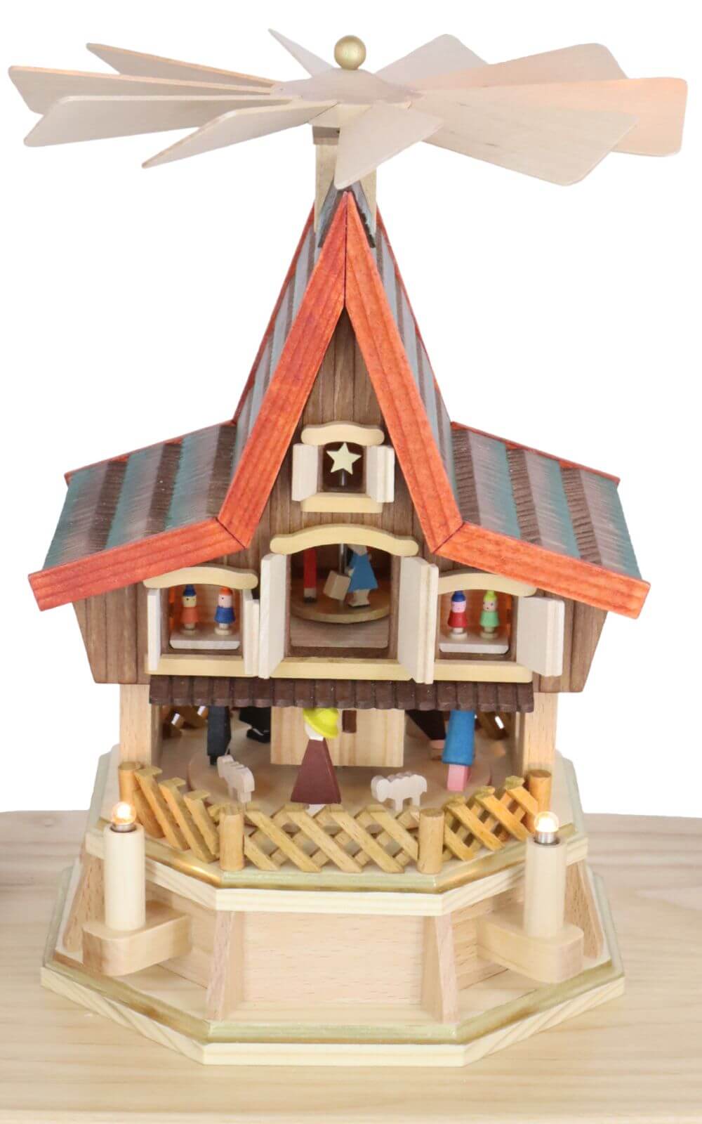 Schwibbogen Weihnachtswald mit Adventshaus, 80 cm von Richard Glässer_5