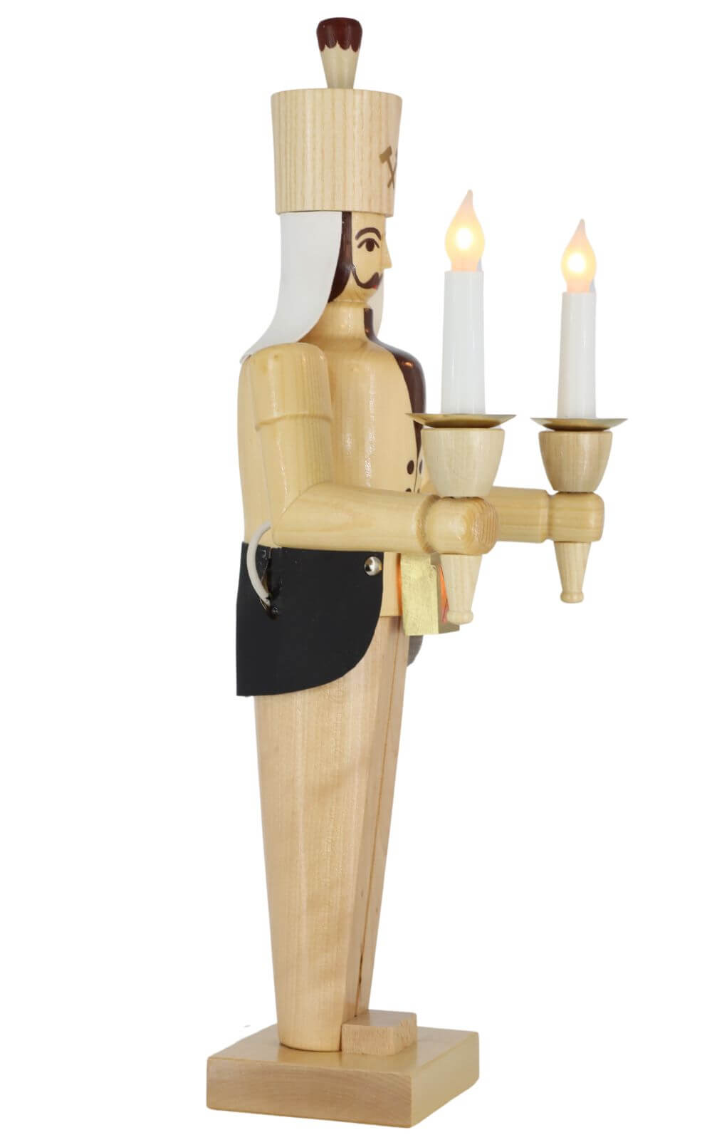 Bergmann mit Bauchlampe, 50 cm, natur, elektrisch beleuchtet von SEIFFEN.COM_4
