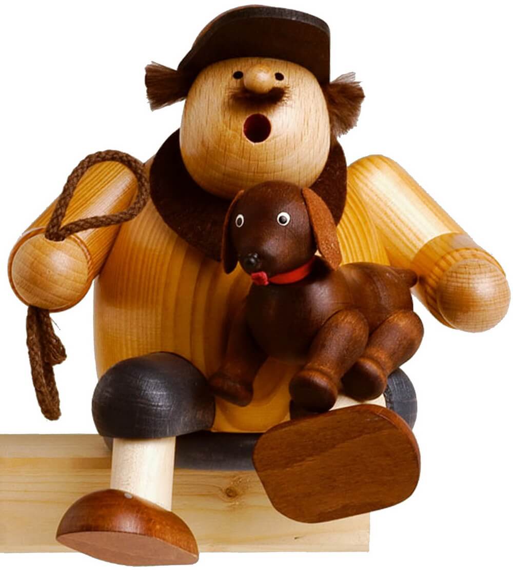 Räuchermännchen Kantenhocker Hundefreund, 14 cm von KWO