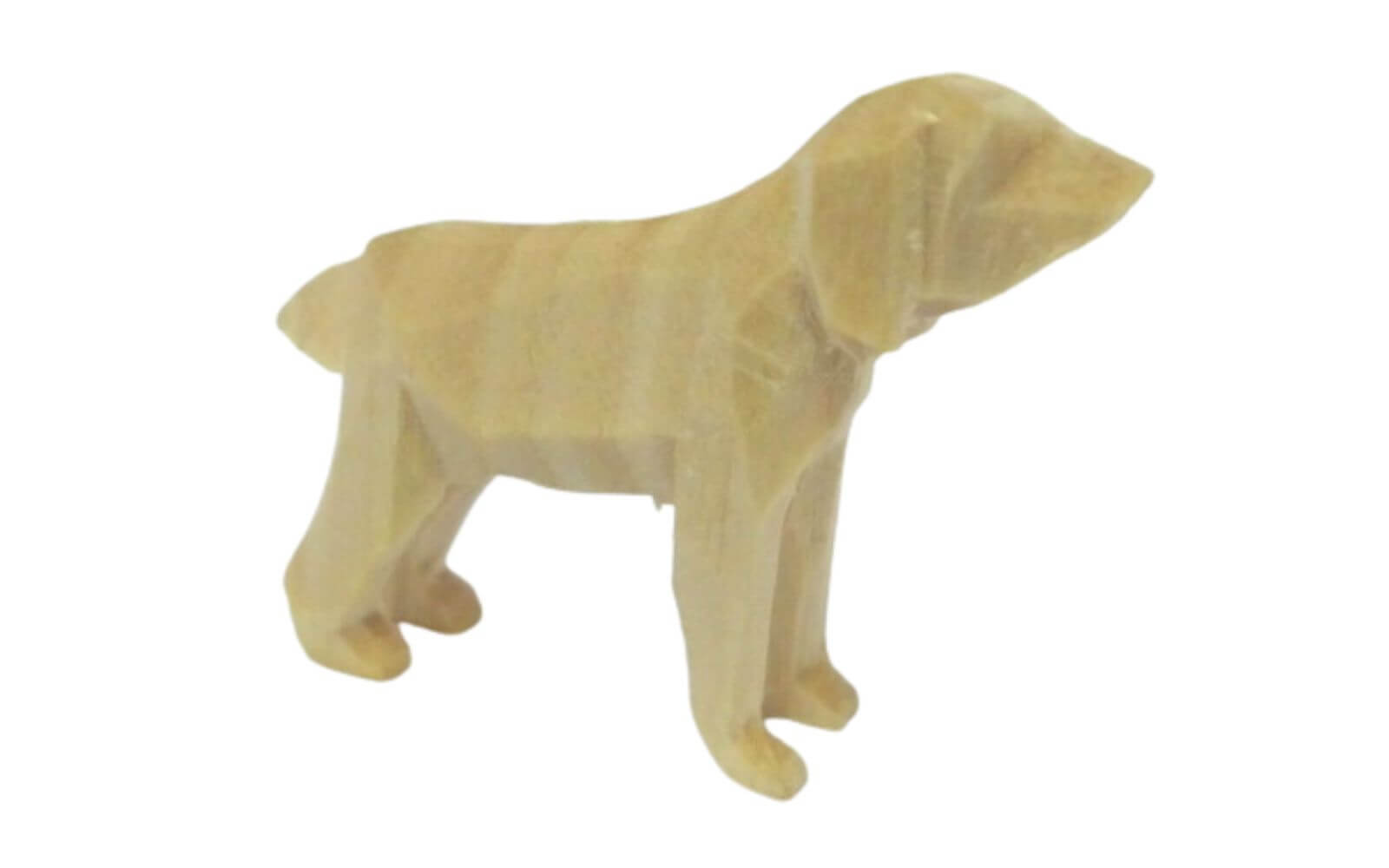 Miniatur Jagdhund, geschnitzt, 3 cm, natur von SEIFFEN.COM_1