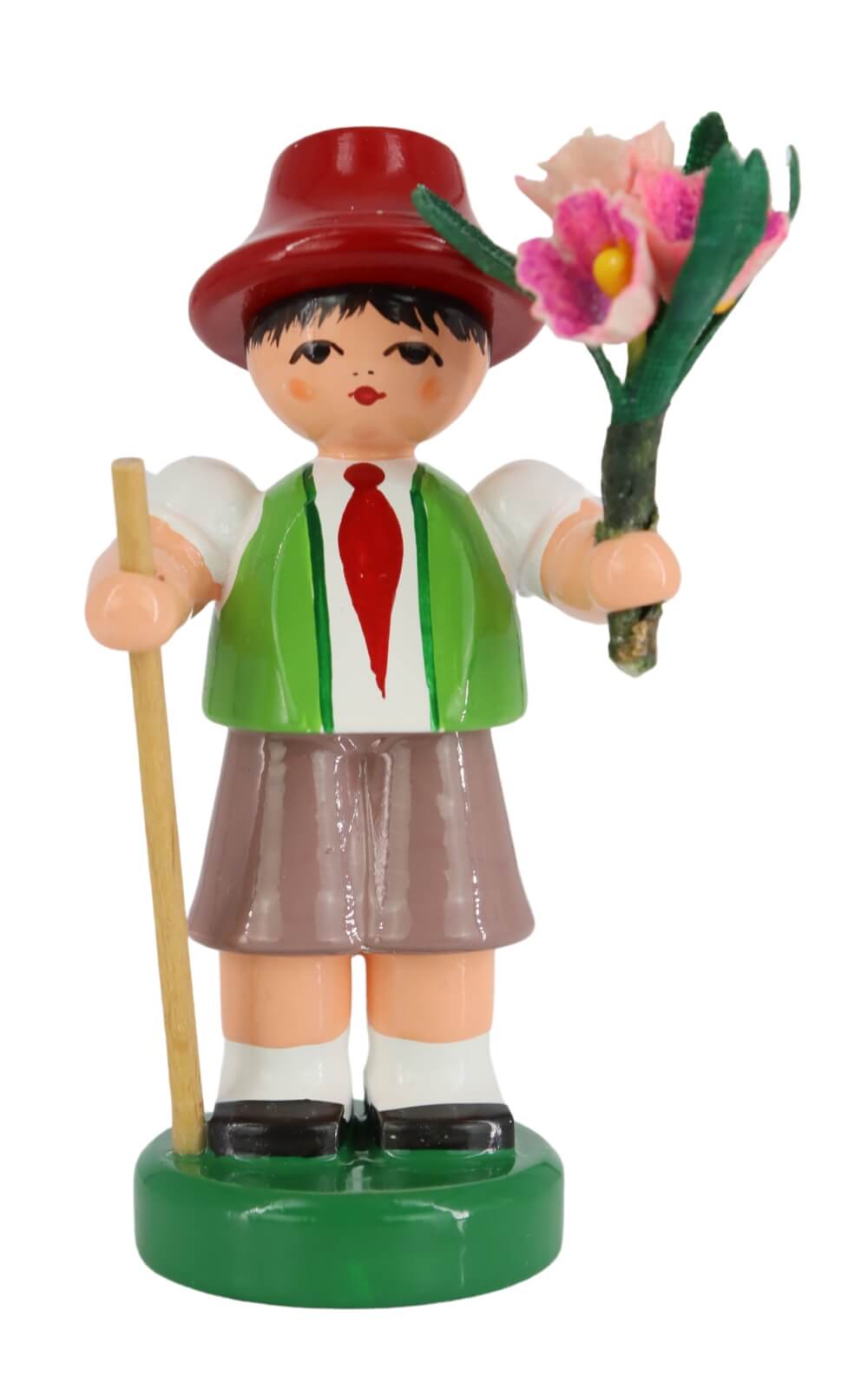 Miniatur Blumenkind - Junge, grün/rot von Figurenland Uhlig GmbH_3