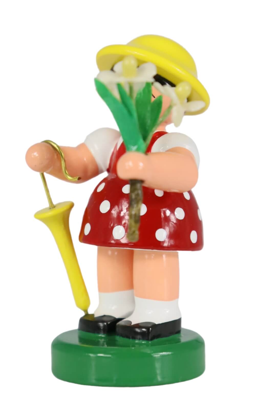 Miniatur Blumenmädchen, rot/gelb von Figurenland Uhlig GmbH_3