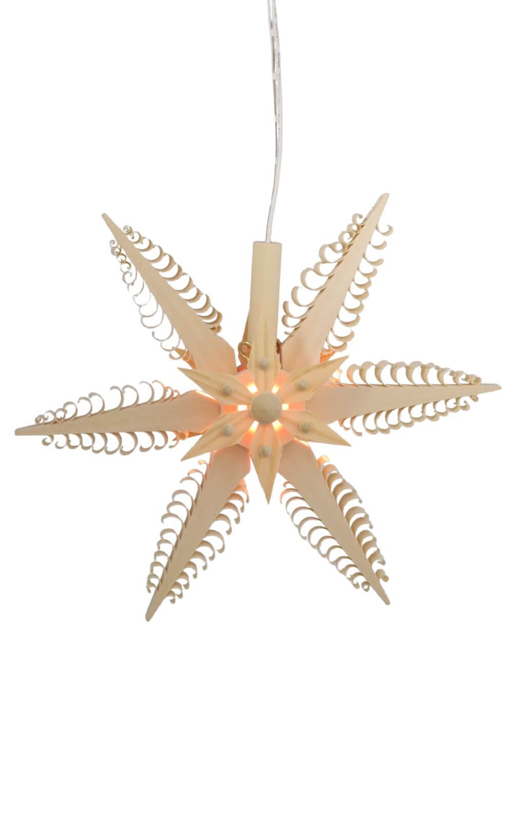 Holzstern, elektrisch beleuchtet, Durchmesser 19 cm von Martina Rudolph_2