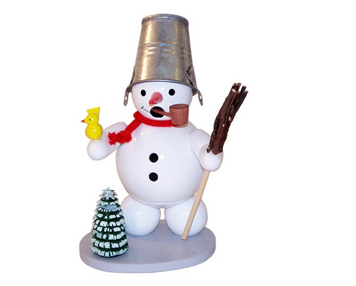 Räuchermännchen Schneemann mit Eimer, 12 cm von Ralf Zenker