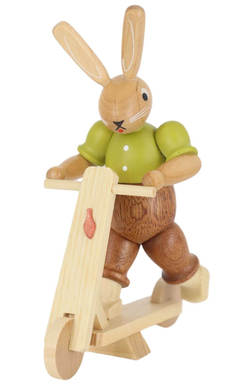 Osterhase auf Roller, 11 cm, farbig von Müller Kleinkunst_1
