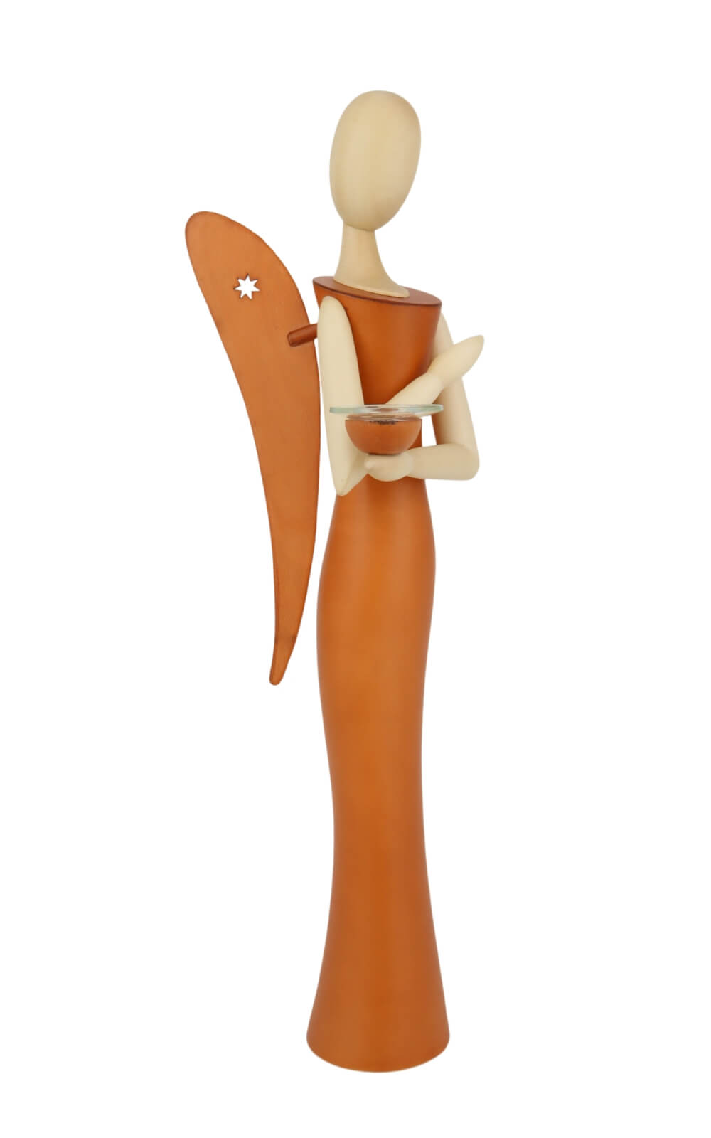 Engel - Sternkopf Pure Nature, stehend, 25 cm von Holzkunst Gahlenz_1