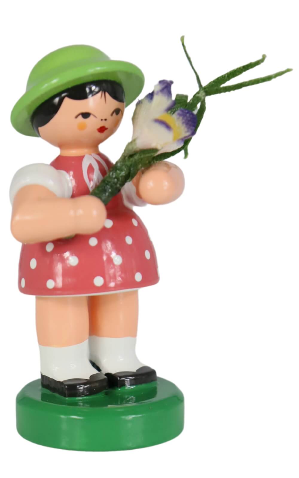 Miniatur Blumenmädchen, rosa/grün von Figurenland Uhlig GmbH_2