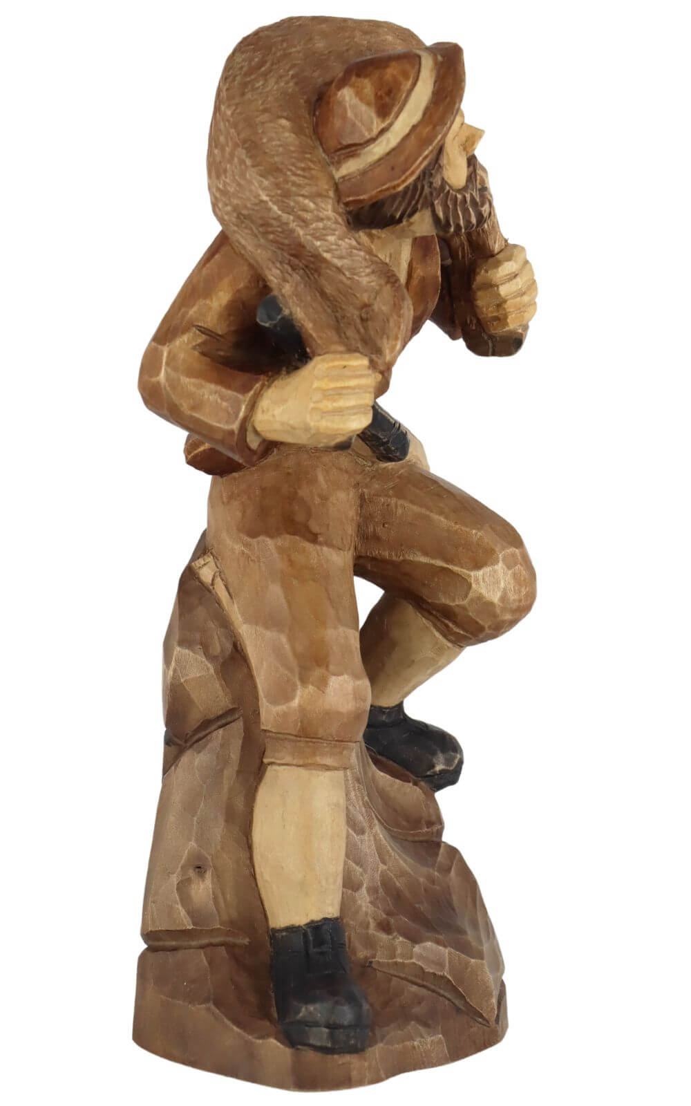 Wilderer mit Reh, geschnitzt, gebeizt, 25 cm von Schnitzkunst aus dem Erzgebirge_2
