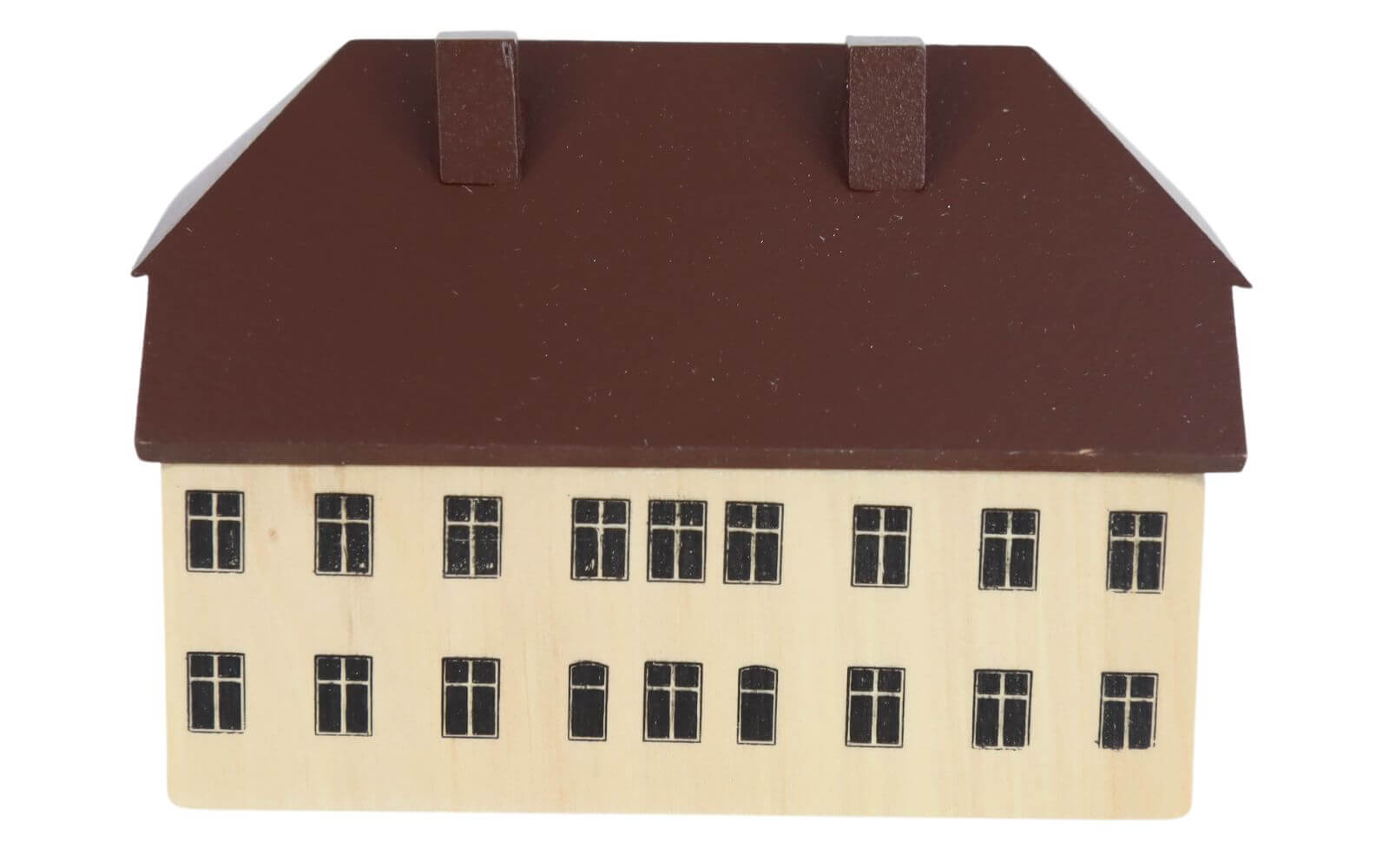 Miniatur - Alte Schule in Seiffen, 6 cm, natur von Spielwarenmacher Günther_4
