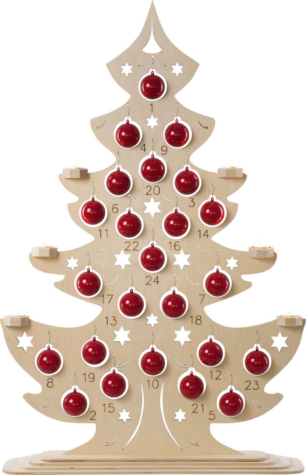 Lichterspitze für Teelichte - Adventskalender Tannenbaum von Weigla