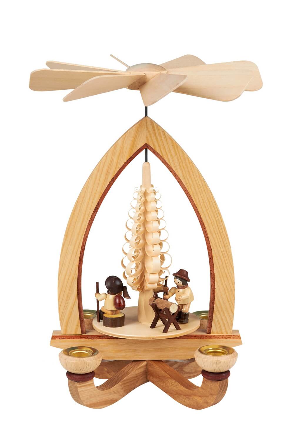 Weihnachtspyramide Holzmacher, 28 cm, natur von Heinz Lorenz