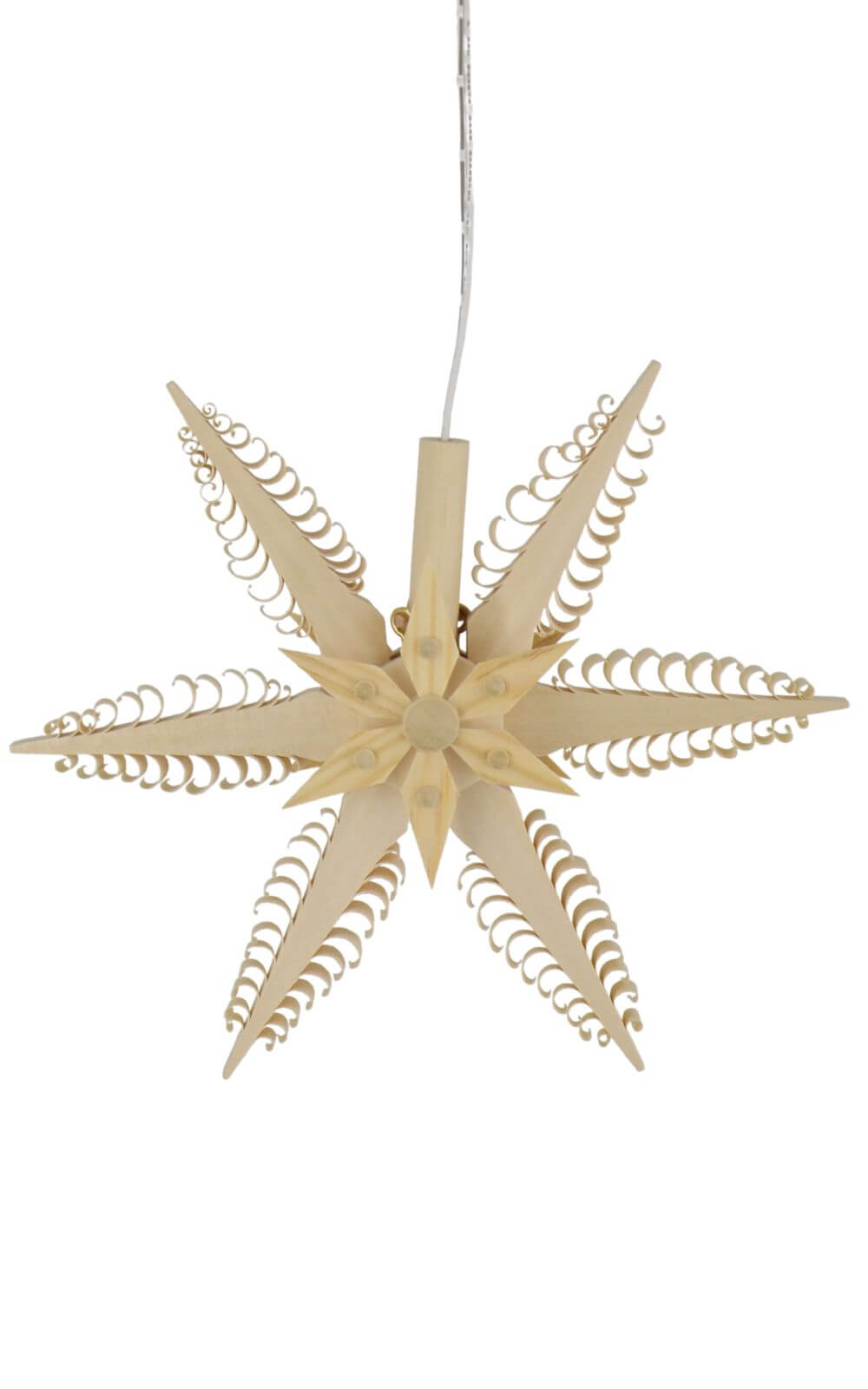 Holzstern, elektrisch beleuchtet, Durchmesser 19 cm von Martina Rudolph_1