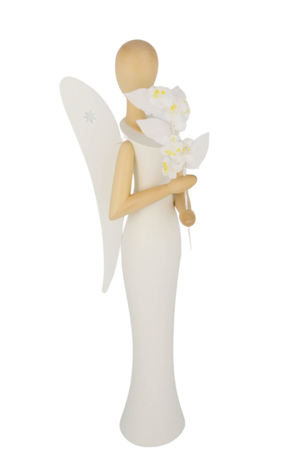 Engel - Sternkopf mit Kirschblüte, stehend, 50 cm von Holzkunst Gahlenz_1