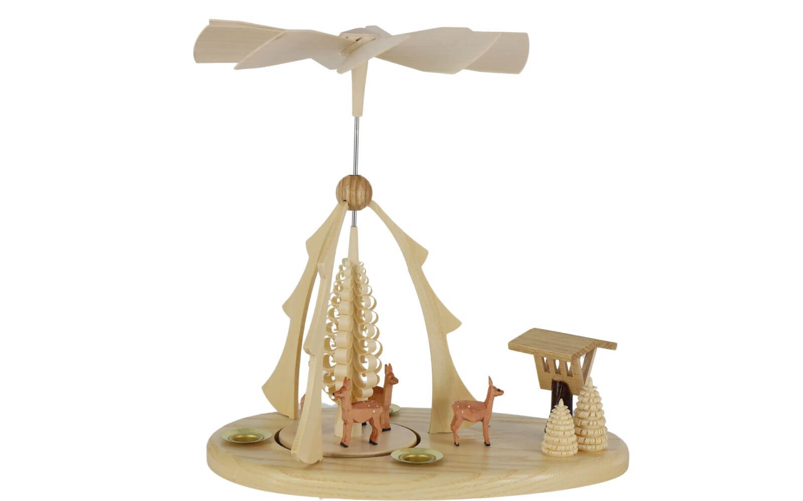 Weihnachstpyramide mit Waldmotiv, natur, 23 cm von Ralf Zenker_1