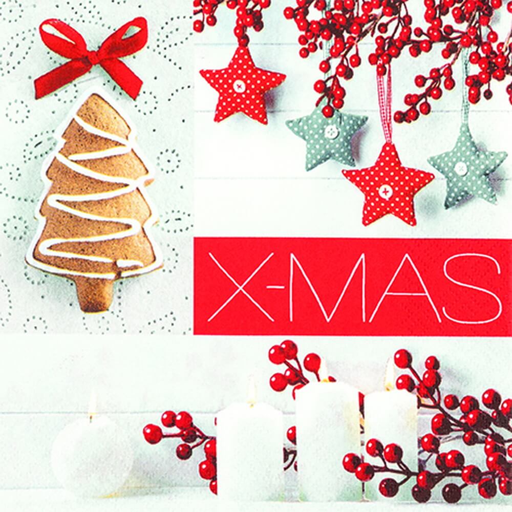 Weihnachtsservietten X-mas von Home Fashion®