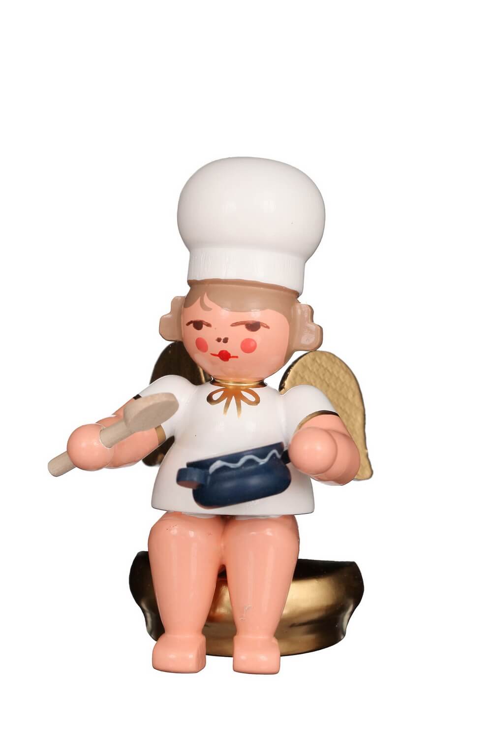 Weihnachtsengel - Bäckerengel mit Rührlöffel, 7 cm, farbig von Christian Ulbricht