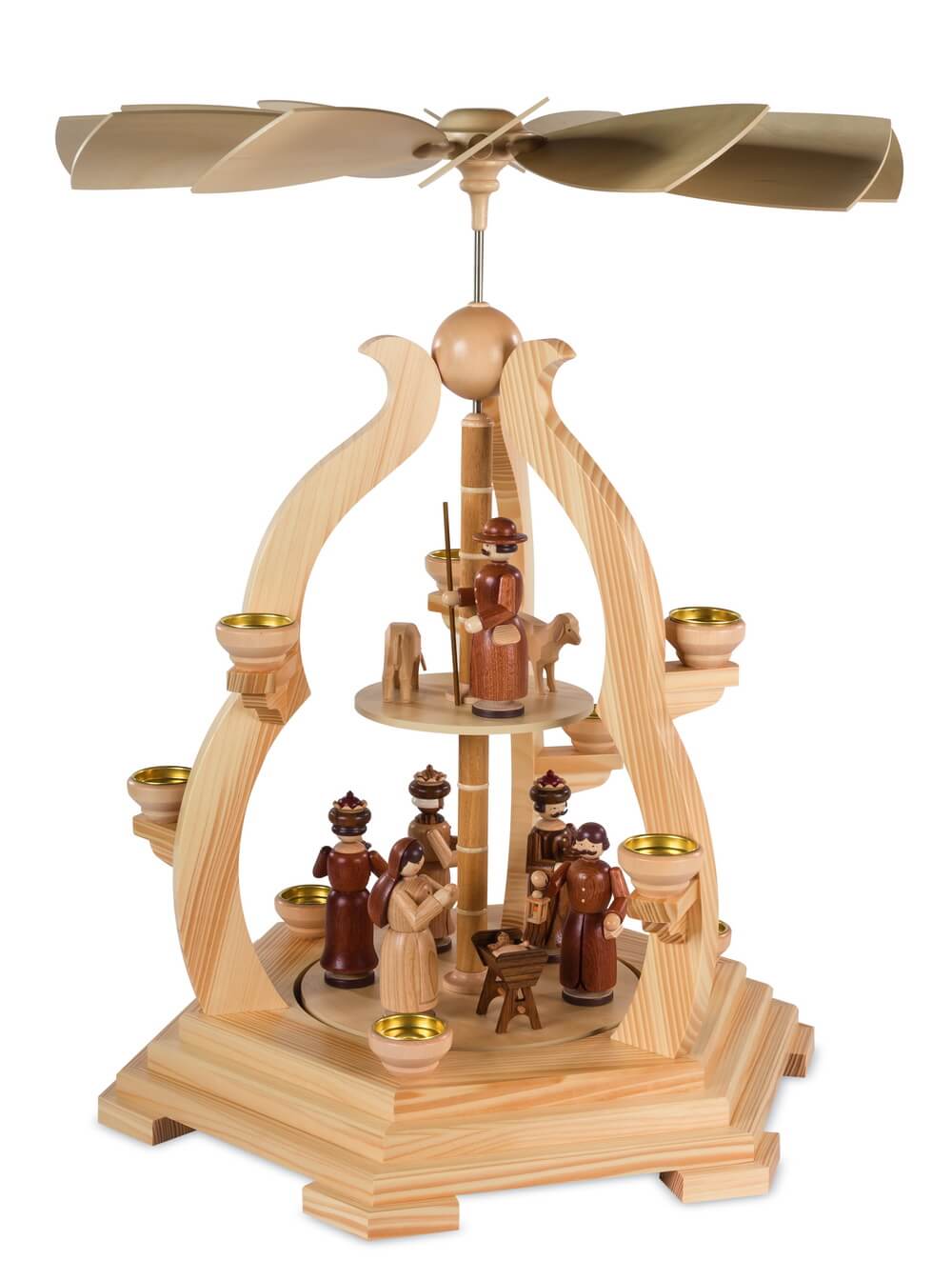 Weihnachtspyramide - Bogenpyramide Heilige Geschichte, 65 cm von Müller Kleinkunst
