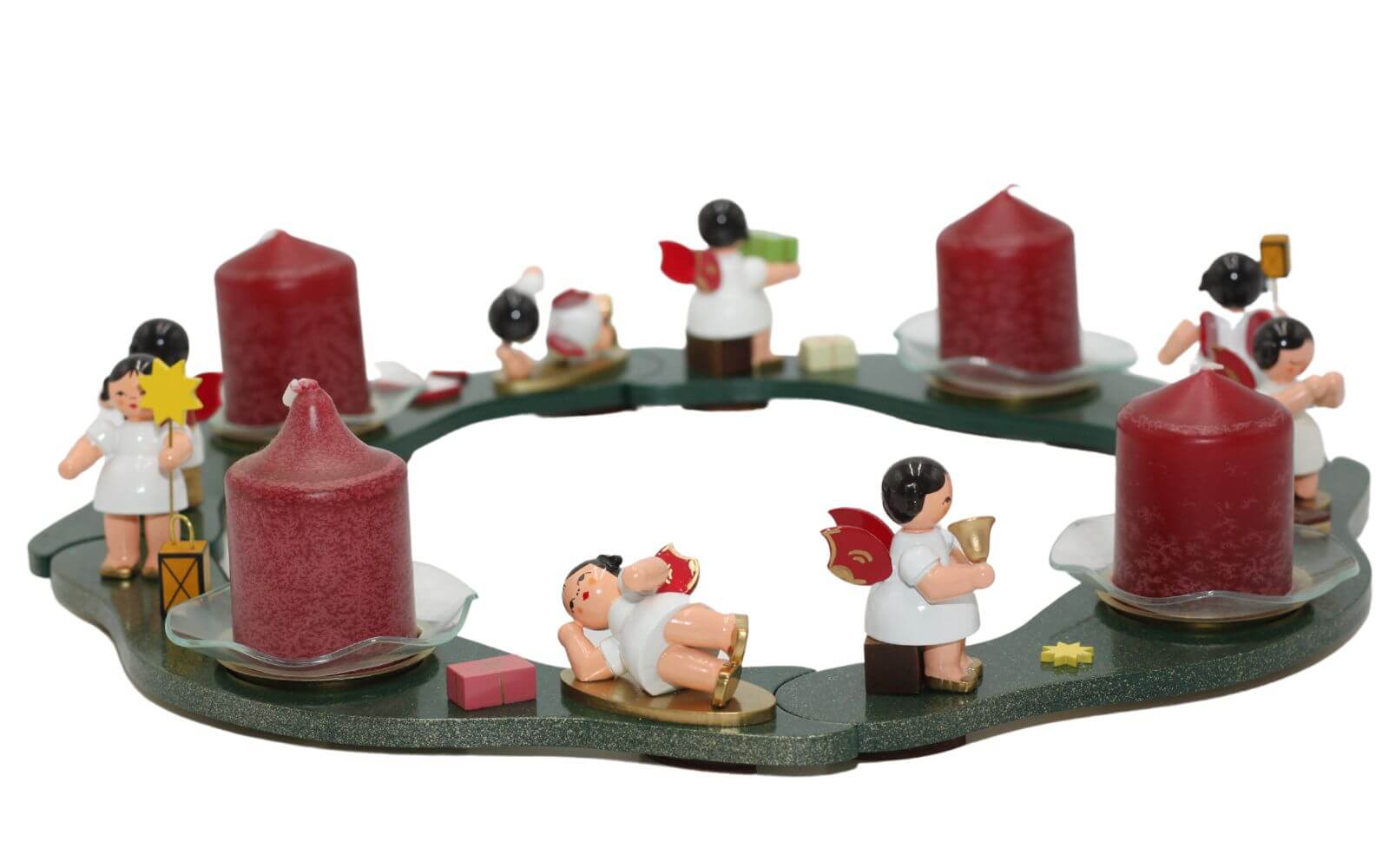 Adventskranz mit 8 Weihnachtsengel, grün von Figurenland Uhlig GmbH_Bild2
