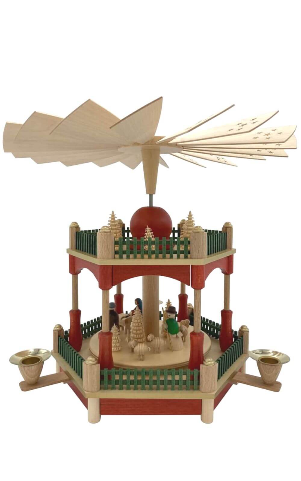 Weihnachtspyramide mit Christi Geburt, 1 – stöckig, 28 cm von Richard Glässer_2