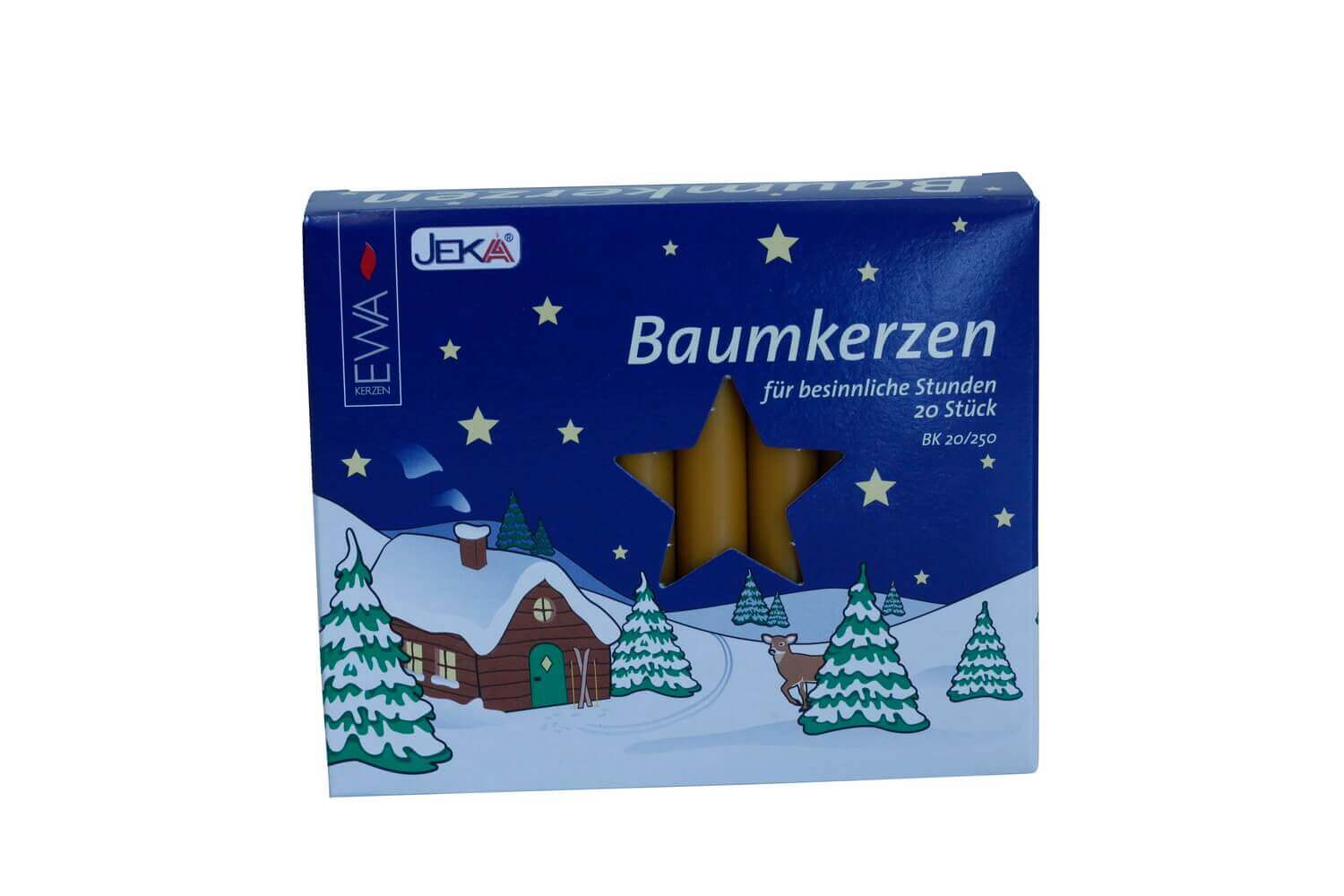 EWA Baumkerzen 20 Stück, natur von Ebersbacher Kerzenfabrik