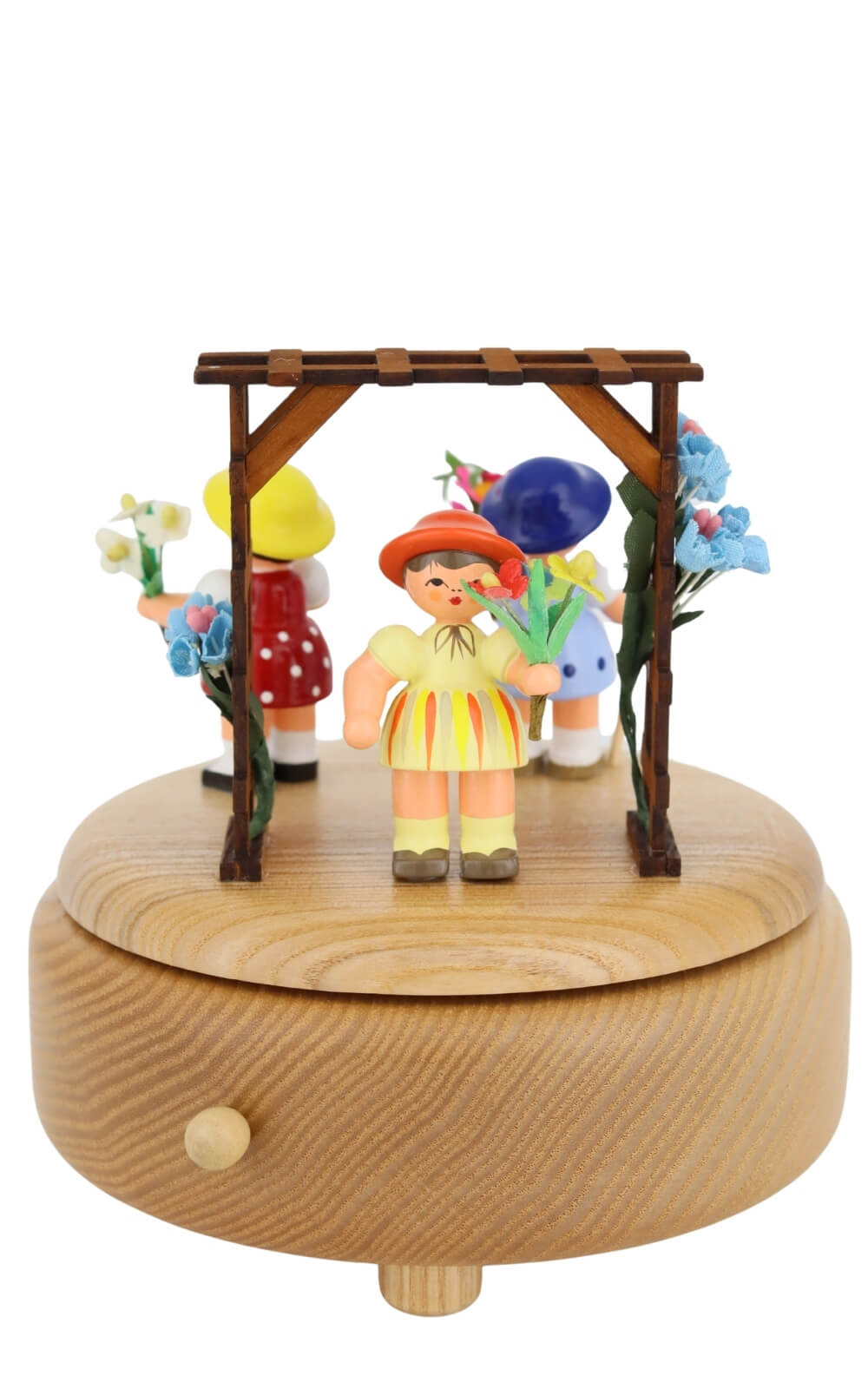 Spieluhr mit 3 Blumenkindern, natur von Figurenland Uhlig GmbH_2