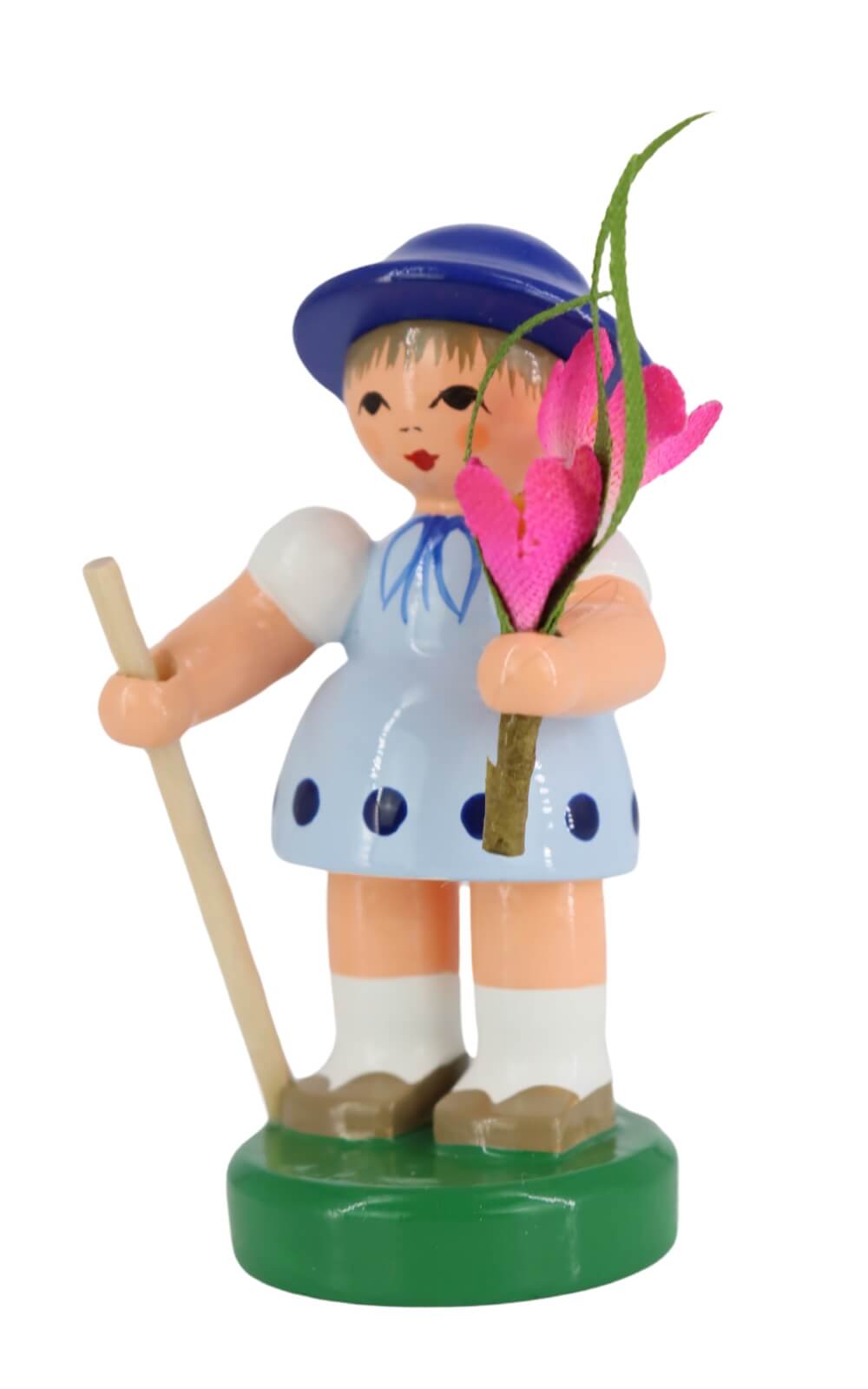 Miniatur Blumenmädchen, hellblau/blau von Figurenland Uhlig GmbH_3