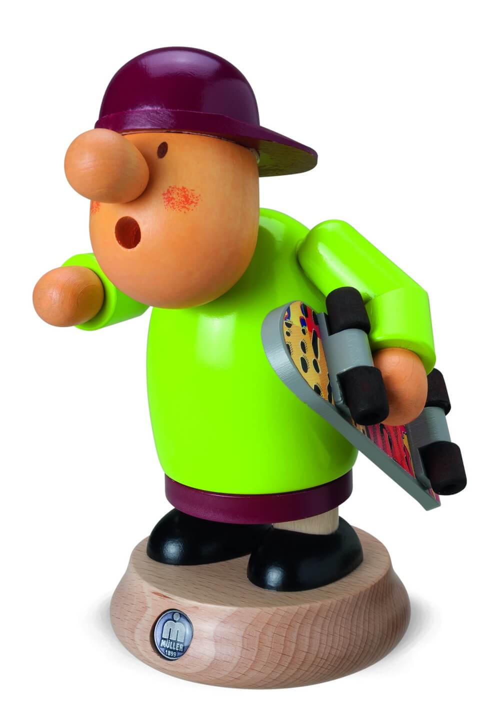 Räuchermännchen Müllerchen® Skateboardfahrer von Müller Kleinkunst