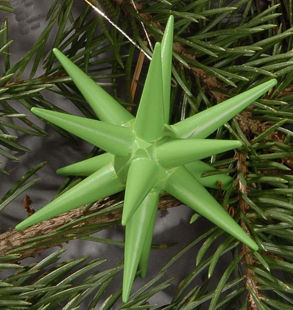 Christbaumschmuck Weihnachtssterne hellgrün, 6-teilig von Albin Preißler_Bild2