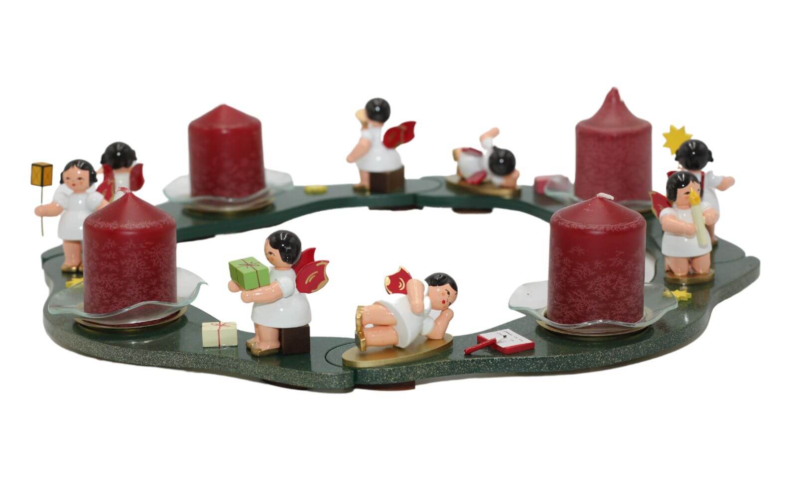 Adventskranz mit 8 Weihnachtsengel, grün von Figurenland Uhlig GmbH_Bild3