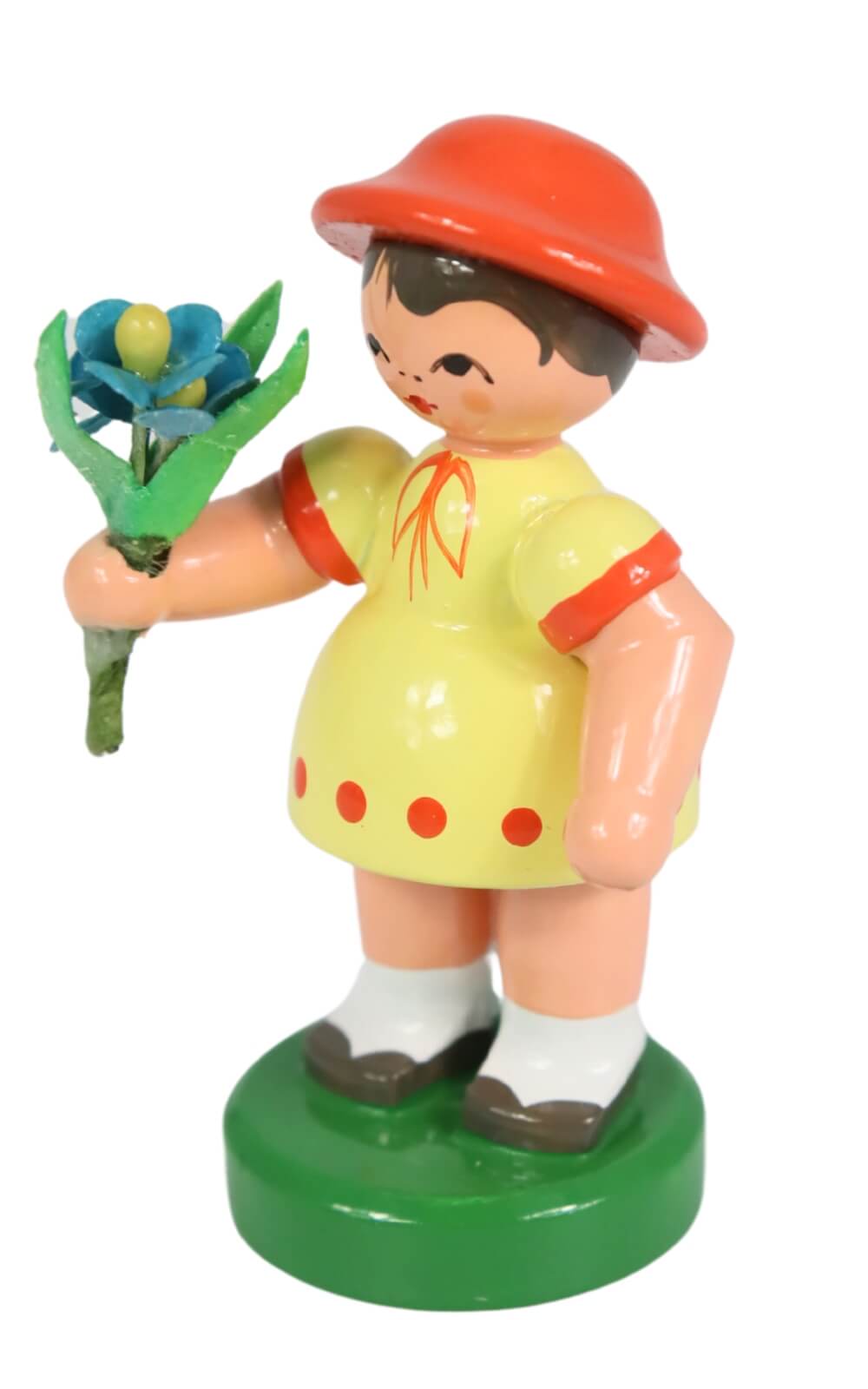 Miniatur Blumenmädchen, gelb/orange von Figurenland Uhlig GmbH_2