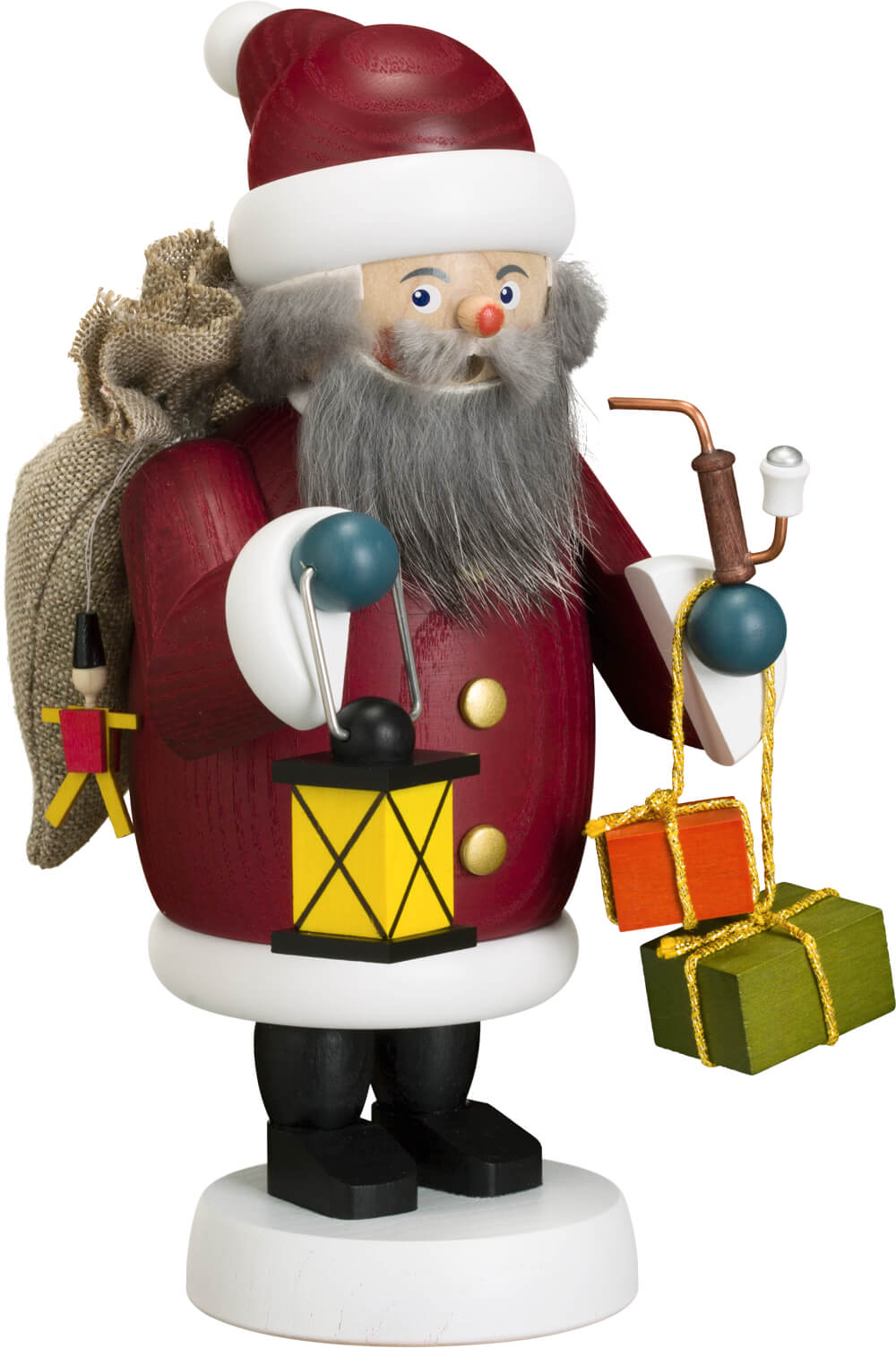 Räuchermännchen Weihnachtsmann, 19 cm, farbig von Seiffener Volkskunst eG