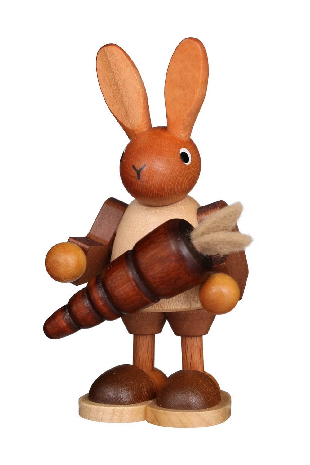 Osterhase mit Karotte, natur, 9 cm von Christian Ulbricht