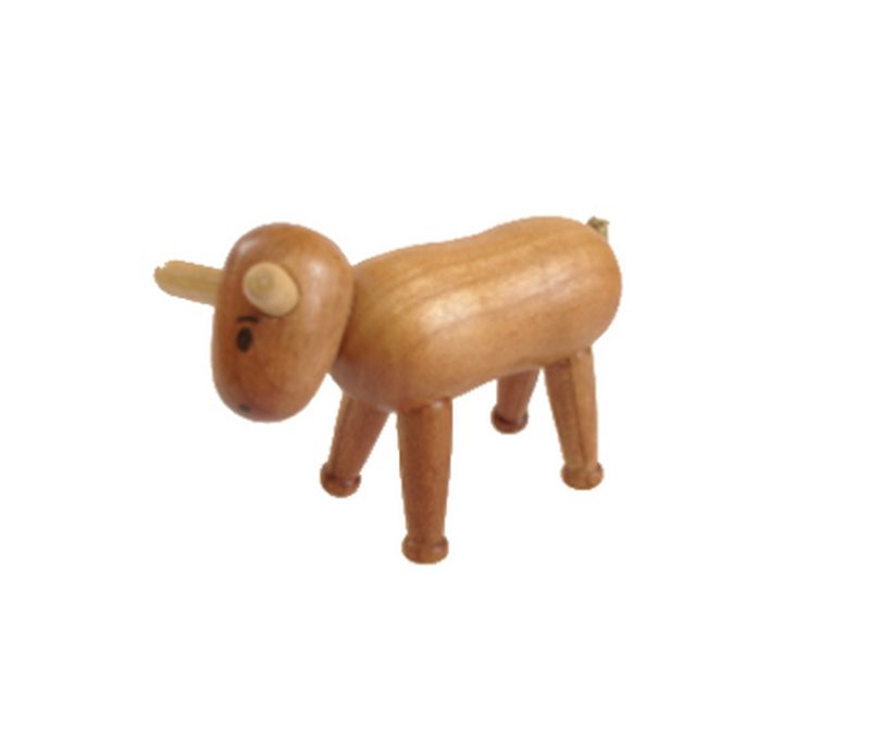 Miniatur - Ochse, 4 cm, natur von Spielwarenmacher Günther