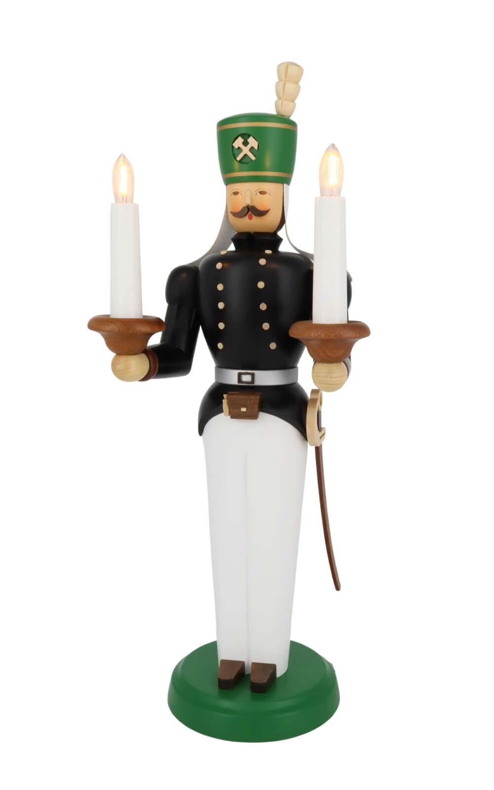 Engel und Bergmann, farbig, elektrisch beleuchtet, 40 cm von Müller Kleinkunst_9