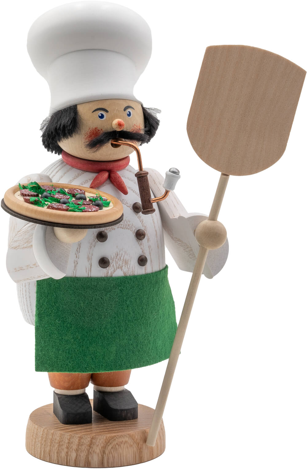 Räuchermännchen Pizzabäcker, 20 cm von Seiffener Volkskunst eG