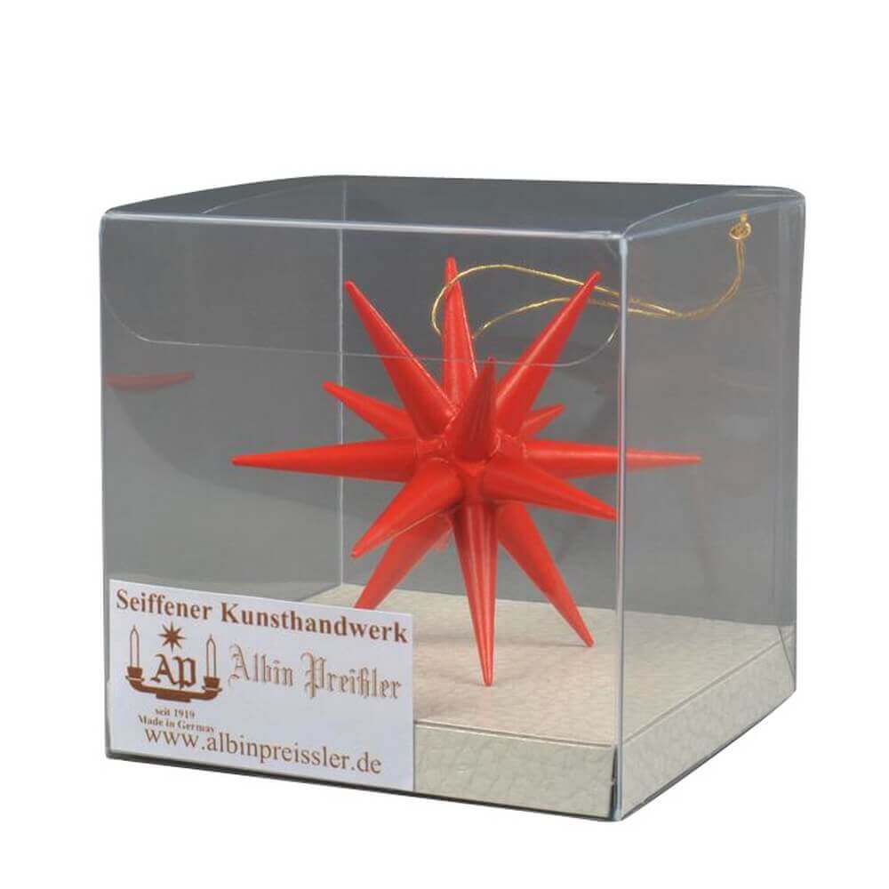 Christbaumschmuck Weihnachtsstern rot, 7 cm von Albin Preißler