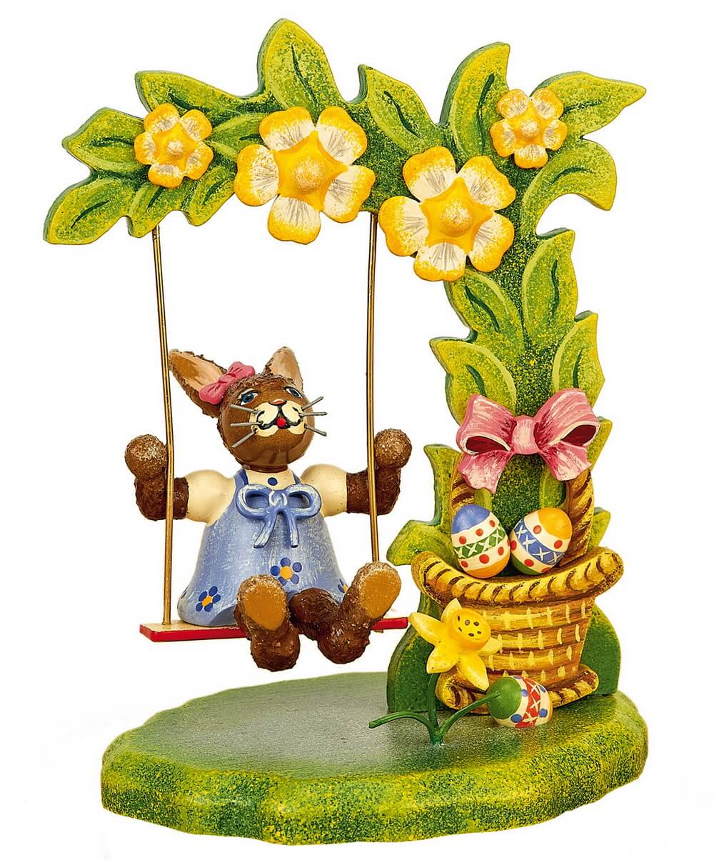 Osterhase Sabinchens Blumenschaukel von Hubrig Volkskunst