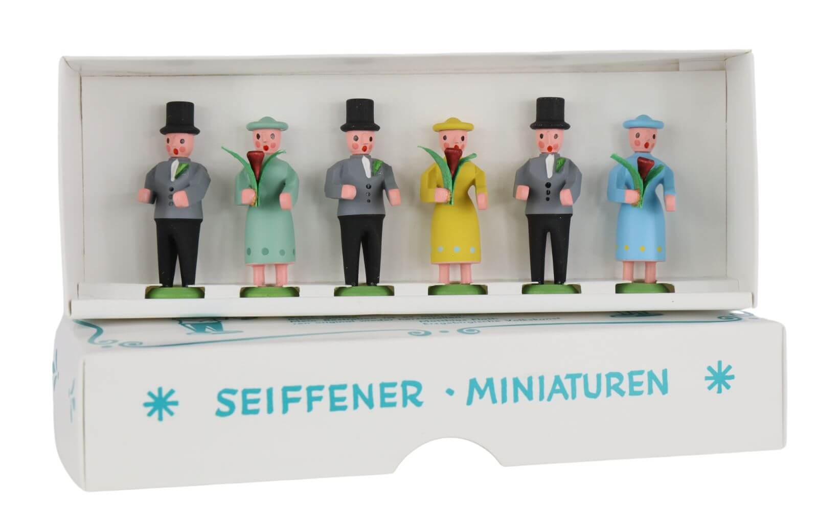 Miniatur Brautzug, 6-teilig, farbig von SEIFFEN.COM_2
