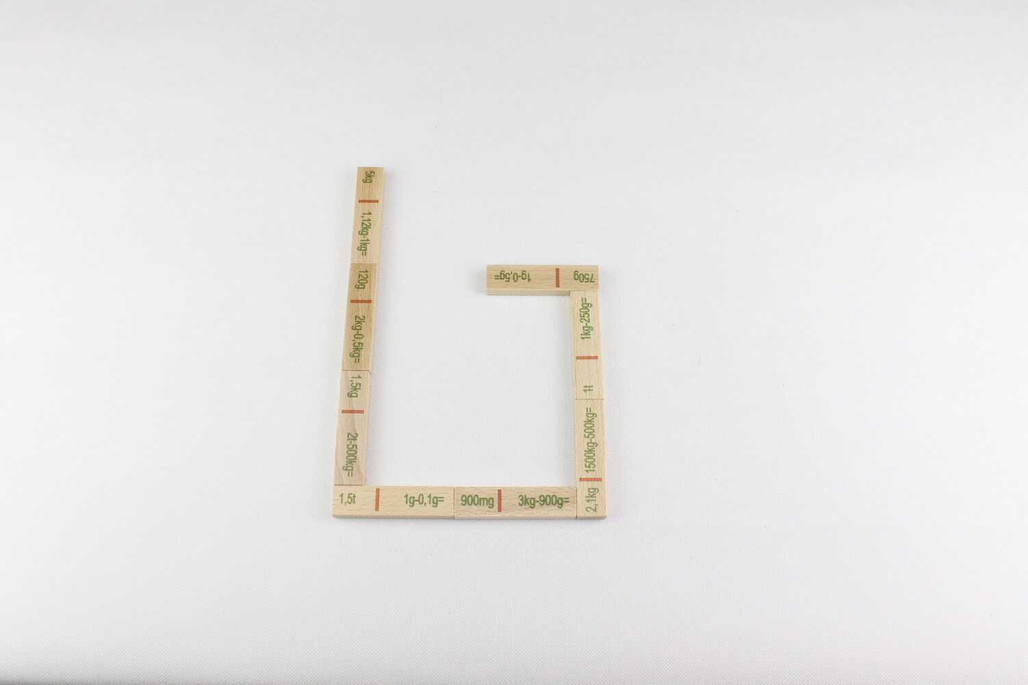 Rechendomino Masse, aus Holz, 40 Teile von Ebert GmbH_2